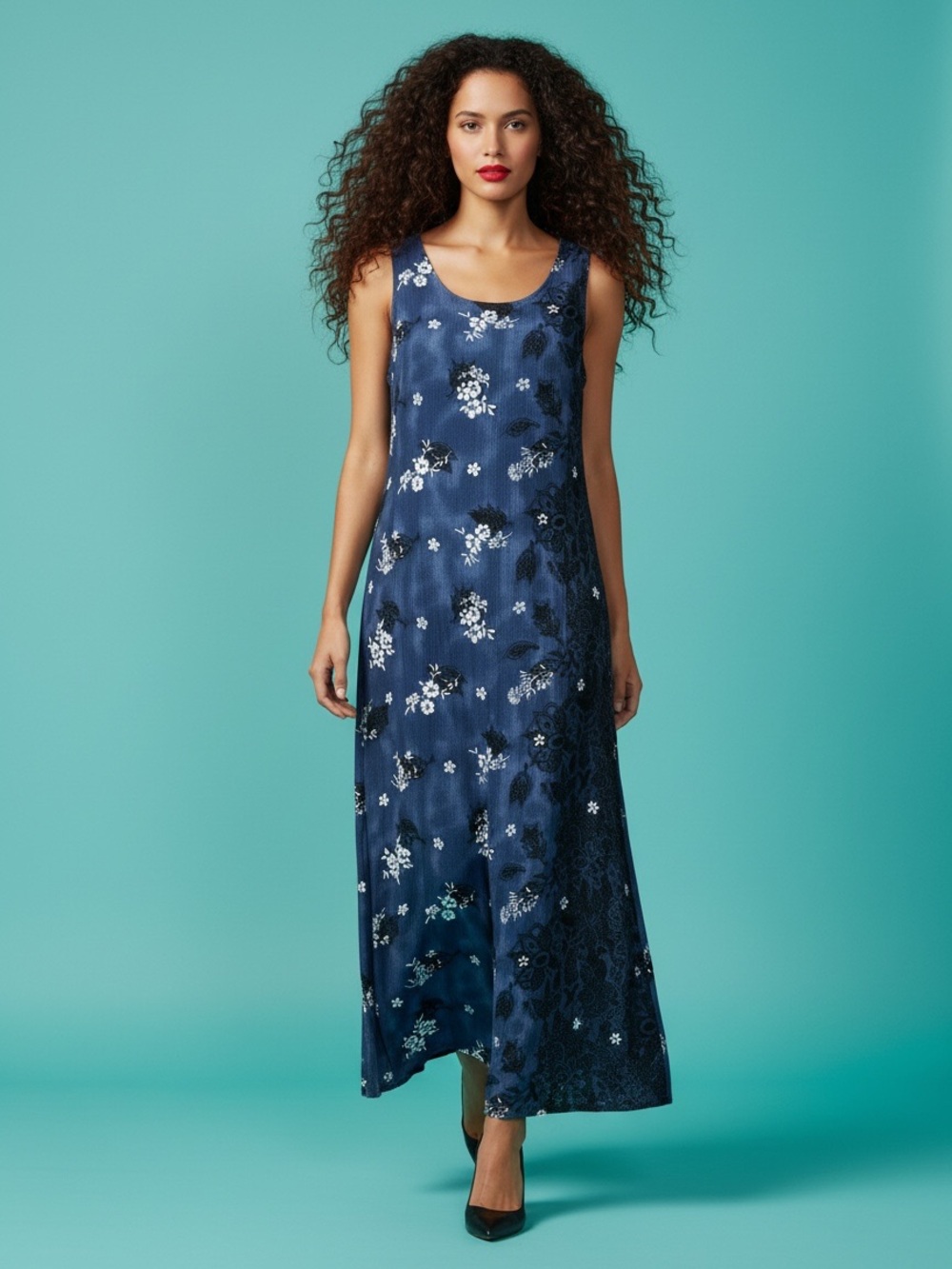 Vintage East West Fashion Floral Tie Back Maxi Dress Size 8